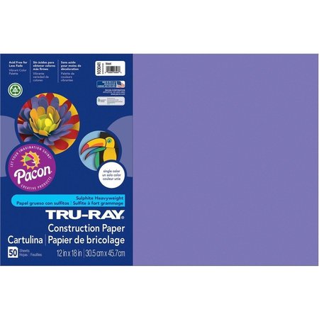 TRU-RAY Paper, Const, 12X18, Vlt, 50Sh Pk PAC103041